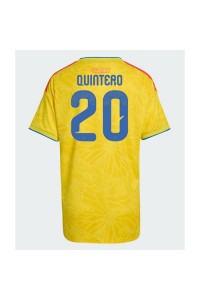 Kolumbia Juan Fernando Quintero #20 Jalkapallovaatteet Naisten Kotipaita MM-kisat 2026 Lyhythihainen